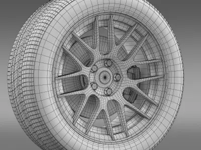 Chevrolet Camaro 2012 Hennesey wheel 3D model
