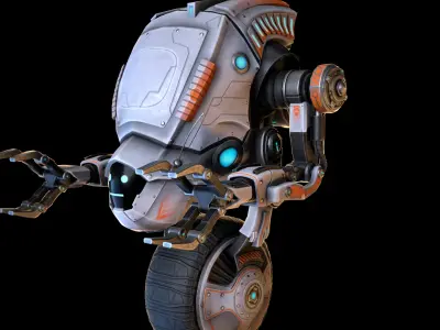 Sci-fi Drone 04 Low-poly 3D model