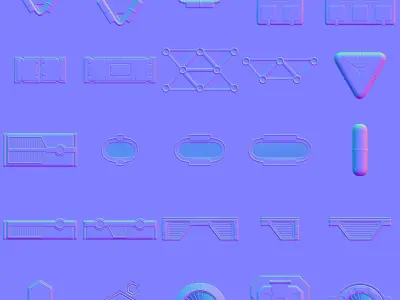 Free Sci-fi decals pack Texture