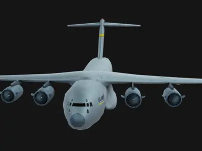 C-17 Airplane Low-poly 3D model