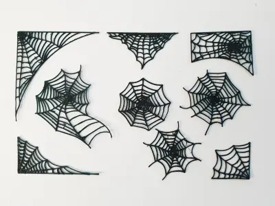 Spider web set 3D model