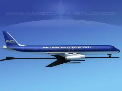 Douglas DC-8-63 Air Charter Intl 3 3D model