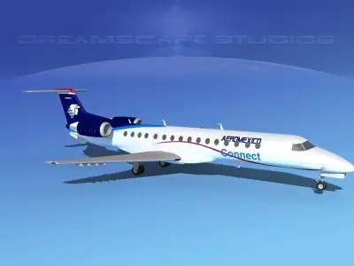 Embraer ERJ-140 Aero Mexico 3D model