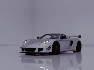 Porsche Carrera GT Fully Rigged 3D model