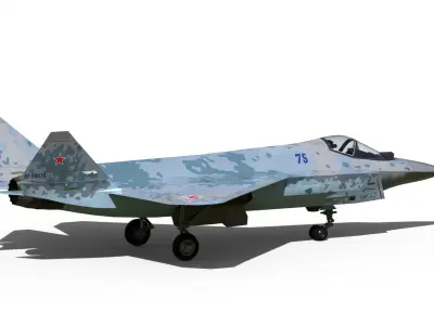 Sukhoi checkmate T-75 LTS 3D model