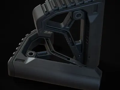 Weapon Stock Low-poly 3D model