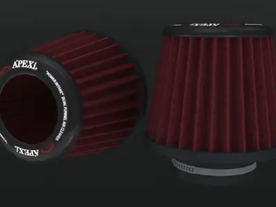 Conical Air Filter Pack Free low-poly 3D model