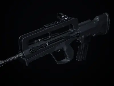 Famas G2 PBR Low-poly 3D model