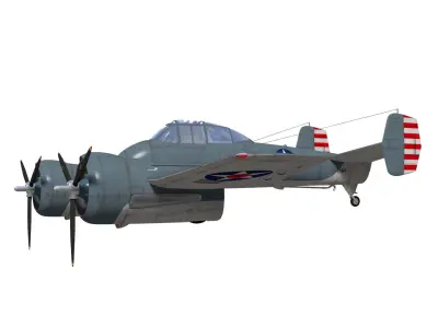 Grumman XF5F Skyrocket 3D model