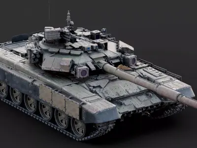 T90 MBT v31 Undrivible Low-poly 3D model
