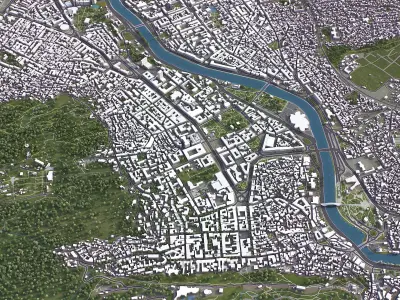 Tbilisi Low-poly 3D model