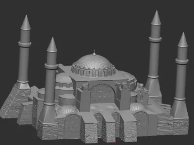 Ayasofya -hagia sophia- Cami 3D Modeli 3D print model