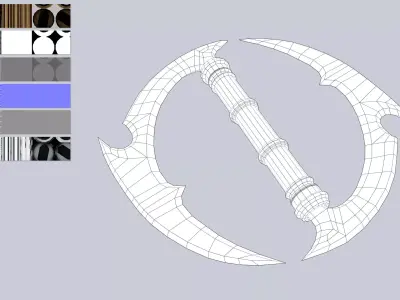 Fantasy chakram Low-poly 3D model order