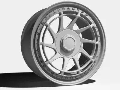 Rotiform YVR Wheel Rim 3D Model UVW Unwrapped 3D model