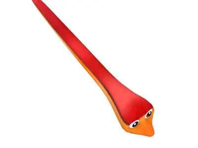 Swamp Eel Fish Cartoon Animated Low-poly 3D model