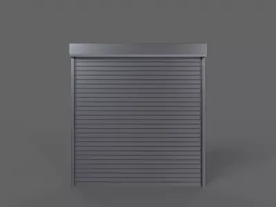 PBR Industrial Door A2 Low-poly 3D model