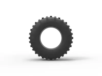 Offroad tire 37 Scale 1 to 25 3D print model