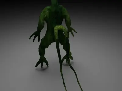 Alien Reptile 1 - Material c Free low-poly 3D model