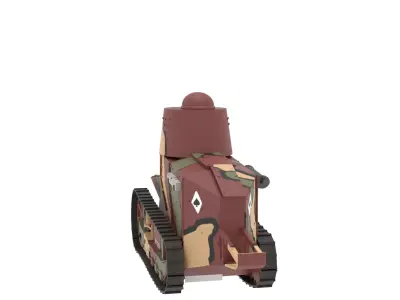 French Renault FT 17 Light Tank 3D model