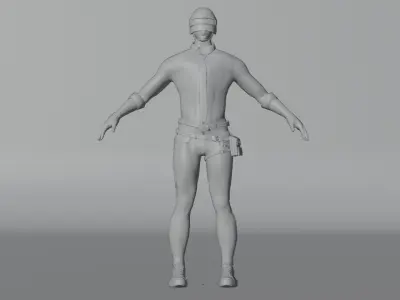 PUBG Type Character  3D model