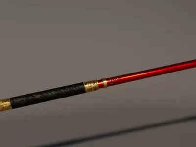 Bo Staff 3D Model Ornamental Martial Arts Weapon Low-poly 3D model