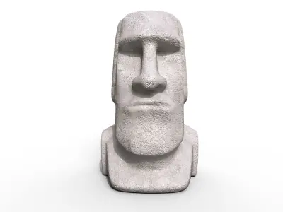 Moai Statue Low-poly 3D model