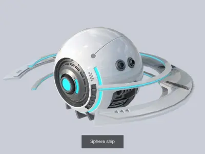 Sphere ship collection 3D Model Pack