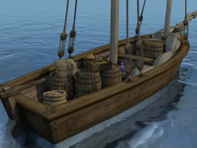 Sailboat with a commodity 3D model