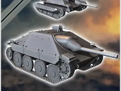 Jagdpanzer 38t Hetzer SdKfz 138-2 - miniatures tabletop scenery 3D print model