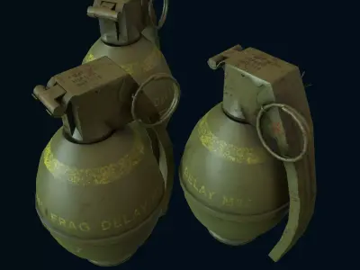 M26 Hand Grenade Bomb Gaming Model  Low-poly 3D model