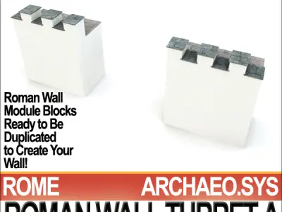 Ancient Roman Wall Turret A 3D model