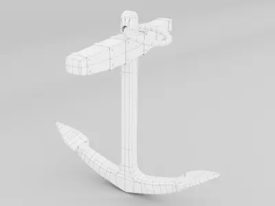 Galleon Anchor Low-poly 3D model