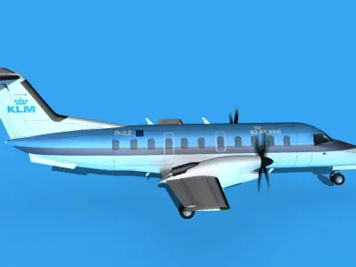 Embraer EMB120 KLM Excel 3D model