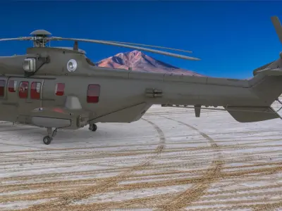 Eurocopter EC 725 3ds max Vray 3D model