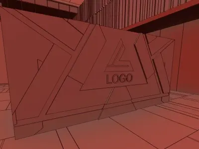 Billboard Low-poly 3D model Free low-poly 3D model