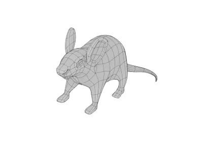Low Poly Rat - Game Ready 3D Model 3D model