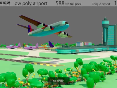 City and airport 3D Model Pack