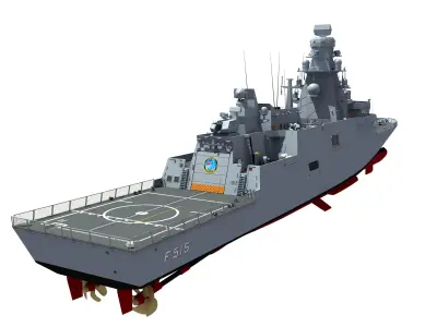 TCG ISTANBUL TURKISH ISTIF CLASS FRIGATE 3D model