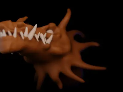 Dragon 3D Model head of Low-poly 3D model