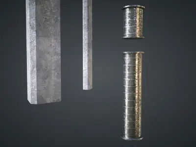 Sewers Modular Setup Low-poly 3D model