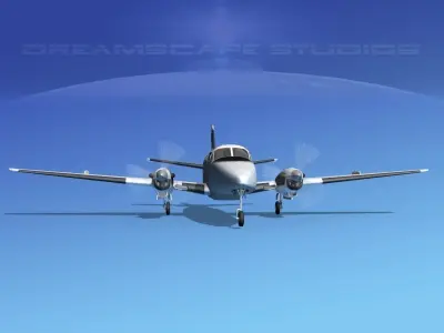Beechcraft B99 Air Martinique 3D model