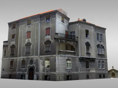 Old Baroque Villa Low-poly 3D model
