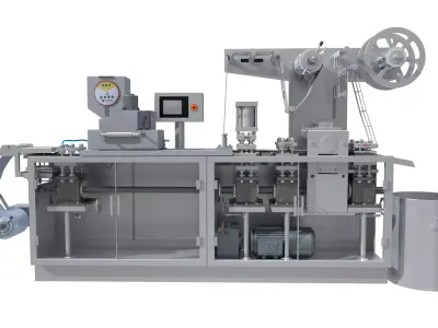 Aluminum plastic blister packaging machine Low-poly 3D model