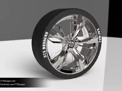 Tyre  Rim XAC-R03 Free 3D model