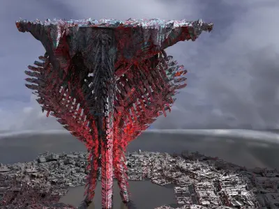 Dragon Bone Floating Mountain 3D model