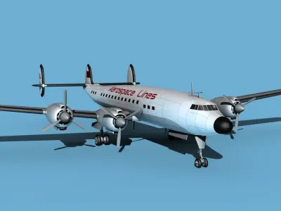 Lockheed L1649 Star Liner Aerospace Lines 3D model