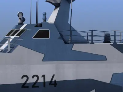 Type 22 Houbei Missile Boat 3D model