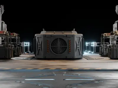 Computer control center 3D model 3D model