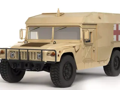 Humvee Military M996A1 Ambulance 2004 3D model