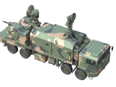 Self-propelled anti-aircraft gun LD 2000  Low-poly 3D model